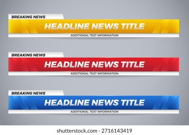 Noticias tercio inferior con variación de color para canal de noticias