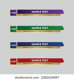 News lower third vector design.Set banner and lower third for news and live. bottom third for broadcast and online media	
