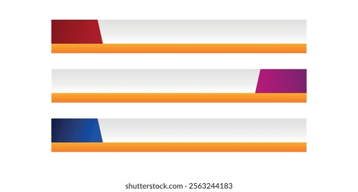 News lower third vector design.Set banner and lower third for news and live. bottom third for broadcast and online media