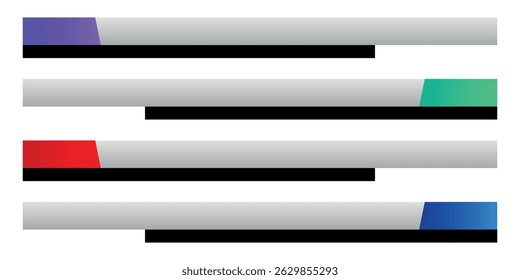 Notícias terceiro inferior design vetorial.Defina banner e terceiro inferior para notícias e ao vivo. terceiro inferior para transmissão e mídia online	