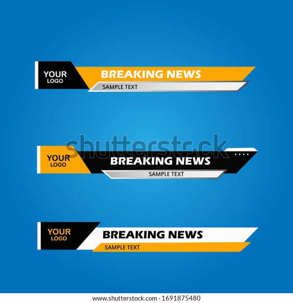 News Lower Thirds Pack News Bars Stock Vector (Royalty Free) 1691875480
