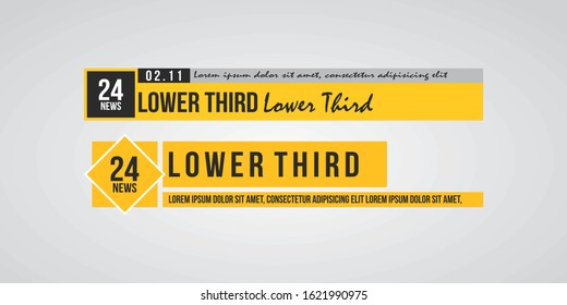 News Lower Thirds Pack Vector. Streaming Video News Sign. Breaking, Sport News. Interface Sign. Isolated Illustration