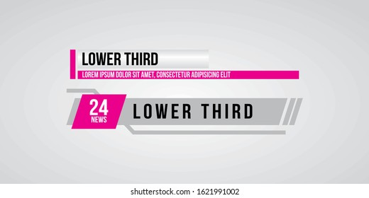 News Lower Thirds Pack Vector. Streaming Video News Sign. Breaking, Sport News. Interface Sign. Isolated Illustration
