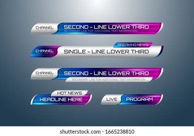 News lower thirds pack vector