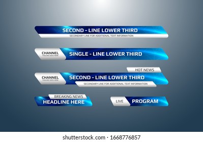News lower thirds pack vector