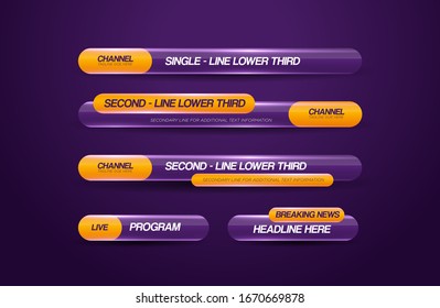 News lower thirds pack vector