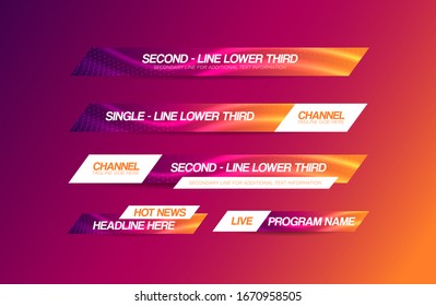 News lower thirds pack vector