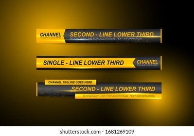 News lower thirds pack vector