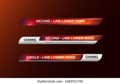 News lower thirds pack vector