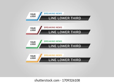 News Lower Thirds Pack Vector. Streaming Video News Sign. Breaking, Sport News.