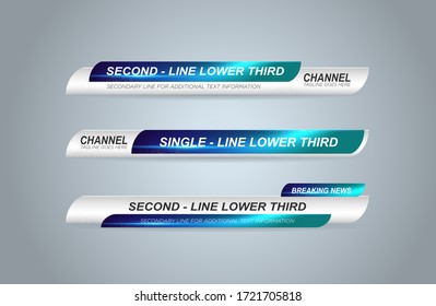 News lower thirds pack vector