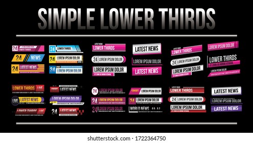 News lower thirds vector pack