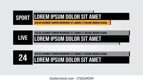 News lower thirds vector pack