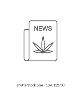 News, marijuana icon. Element of marijuana icon. Thin line icon for website design and development, app development. Premium icon