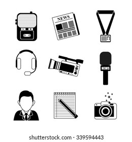 News media and broadcasting design, vector illustration graphic
