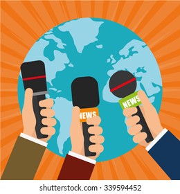 News media and broadcasting design, vector illustration graphic