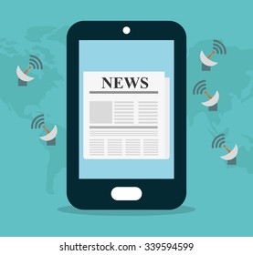 News media and broadcasting design, vector illustration graphic