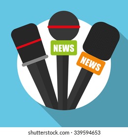 News media and broadcasting design, vector illustration graphic