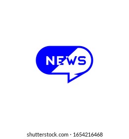 News Media, Chat Symbol, Simple Vector Logo