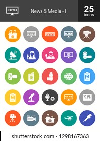 News & Media Filled Icons
