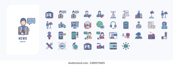 News and media, including icons like Anchor, Announcement, Antenna, Archive, and more