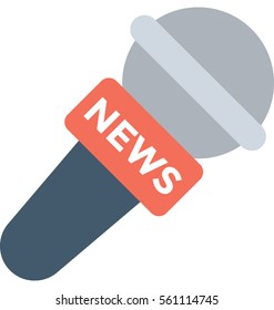 News Mic Vector Icon
