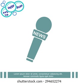 News microphone icon