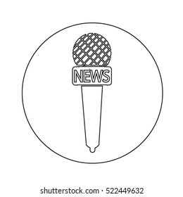 news microphone icon illustration design