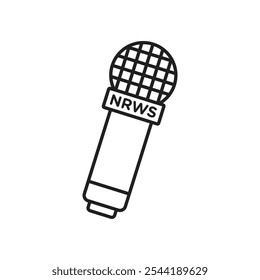 Icono de micrófono de Noticias. Icono de Vector aislado.
