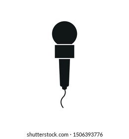 News microphone icon. Reporter icon