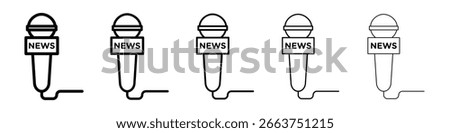 News microphone icon vector collection. EPS 10