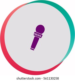 News microphone  icon. Vector design.