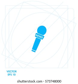 News microphone  icon. Vector design.