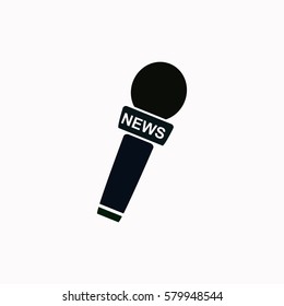 News Microphone  Icon. Vector Design.