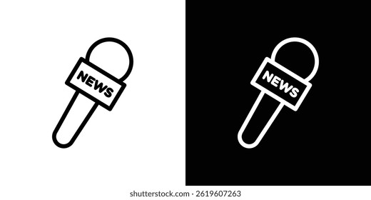 Nachrichten Mikrofon Symbol Vektorsymbol im trendigen flachen Stil