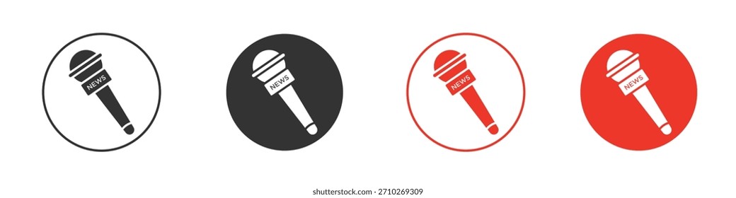 Symbol für Nachrichtenmikrofon. Webvektordesign