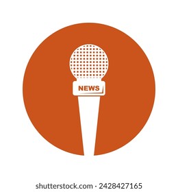 News microphone logo vector illustration symbol design