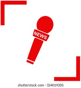 News microphone vector icon.