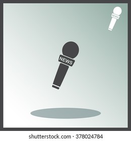 News microphone vector icon.