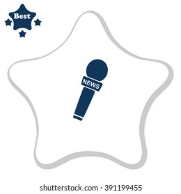 News microphone vector icon.