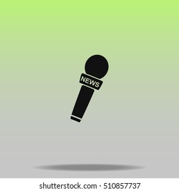News microphone vector icon