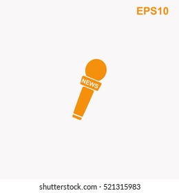 News microphone vector icon