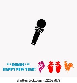 News microphone vector icon