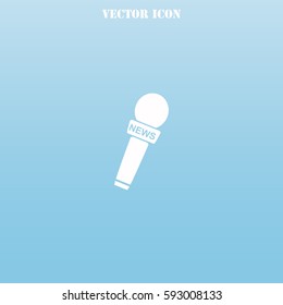 News microphone vector  icon.