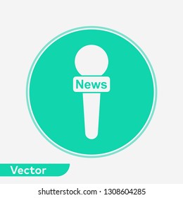 News microphone vector icon sign symbol