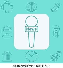News microphone vector icon sign symbol
