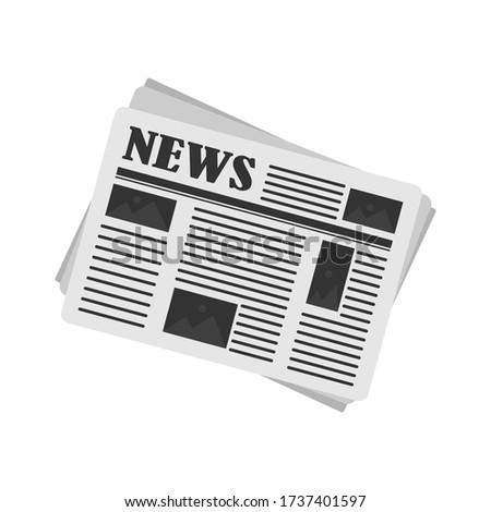 News newspaper. Concept of business news and print media. Simple vector style