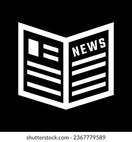 Noticias, icono de periódico, gráficos vectoriales