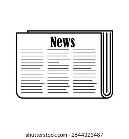  news newspaper icon white on background