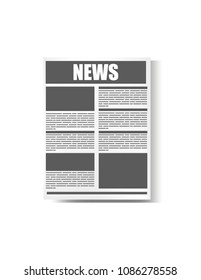 News newspaper isolated